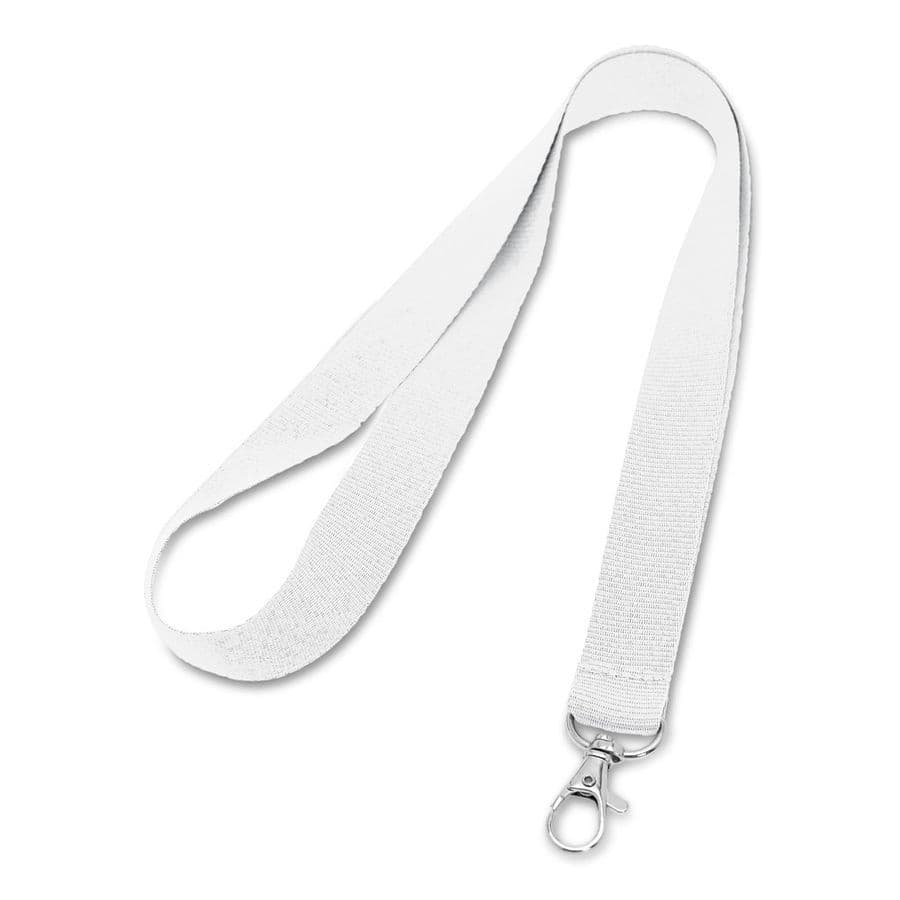 LARIAT. Polyester logoband Vit
