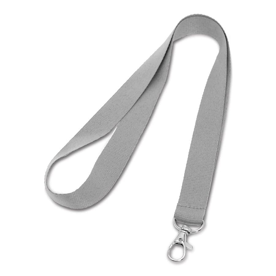 LARIAT. Polyester logoband Ljusgrå