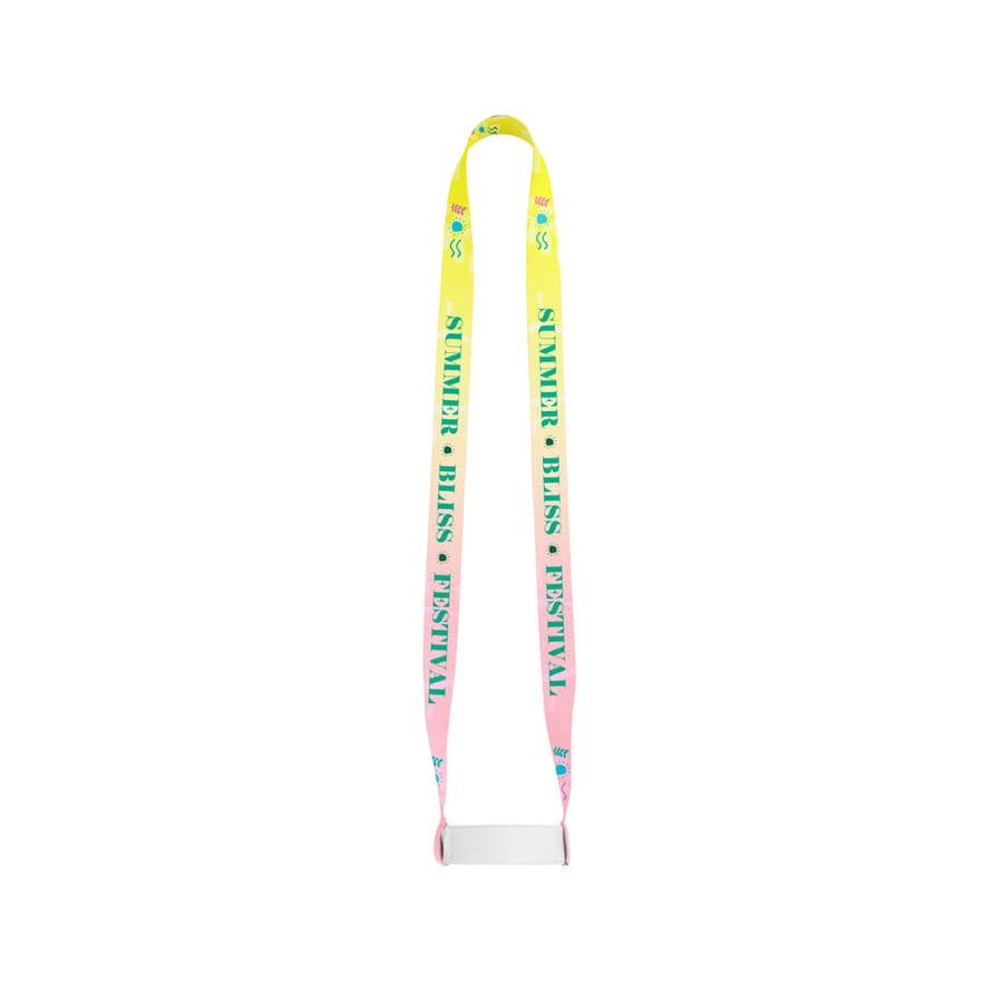 SWINDON. SET Lanyard SUBLIMATION Long II (20 mm) Duo med sublimeringselastisk mugghållare