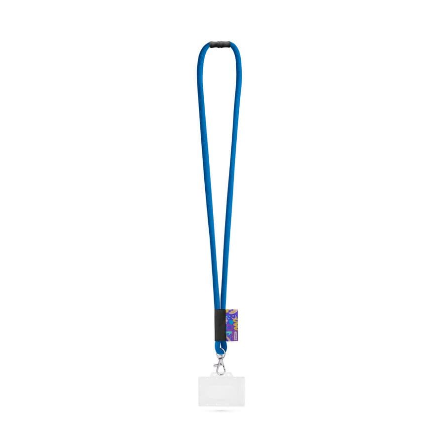 WATFORD. SET Lanyard TUBE Long (Ø 7 mm) med 9 mm karbinhake, Ø 7 mm säkerhetsspänne och 91 x 68 mm styv namnskylts-/korthållare