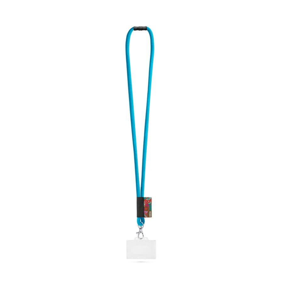 WATFORD. SET Lanyard TUBE Long (Ø 7 mm) med 9 mm karbinhake, Ø 7 mm säkerhetsspänne och 91 x 68 mm styv namnskylts-/korthållare