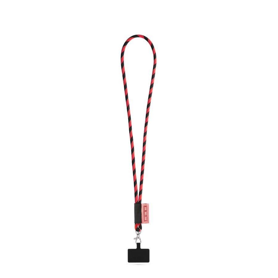 GOSPORT. SET Lanyard TUBE Long (Ø 7 mm) med 9 mm avtryckarkarbinhake och mobiltelefonhållare Svart