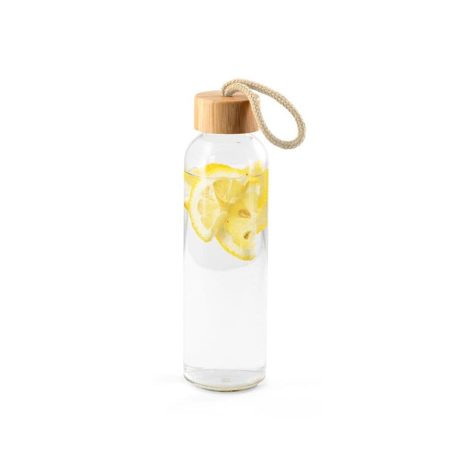 CROSBY. Glasflaska med bambulock, 520 ml