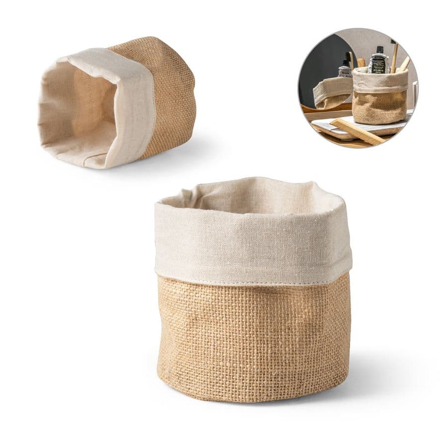 DUCASSE. Väska för flera användningsområden i jute (260g/m²) och bomull (120g/m²)