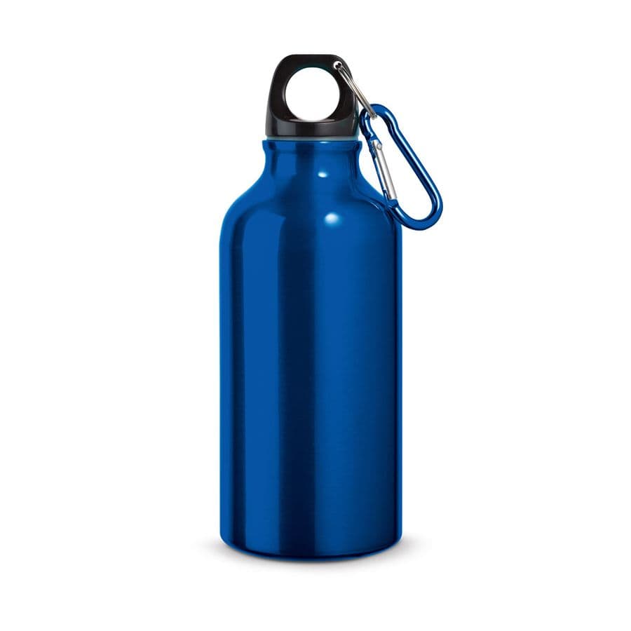 LANDSCAPE S. Sportflaska i aluminium med karbinhake 400 mL Kungsblå