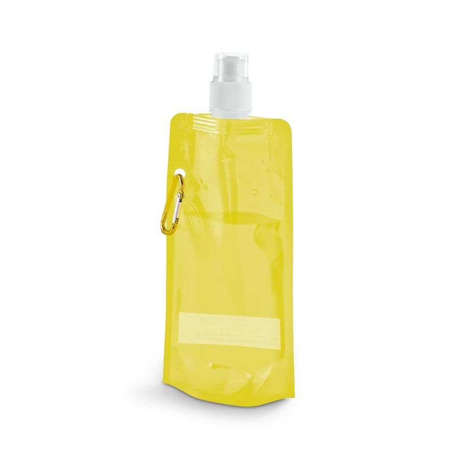 KWILL. 460 ml PE hopfällbar flaska Gul