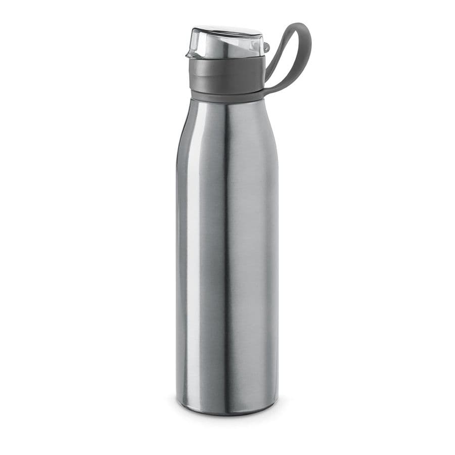 KORVER. Aluminium 650 mL sportflaska Satinsilver