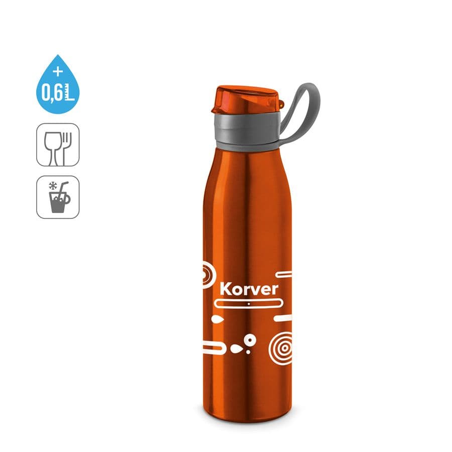 KORVER. Aluminium 650 mL sportflaska