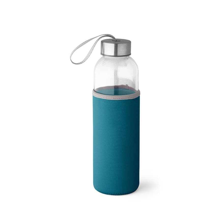 RAISE. Sportflaska av glas och rostfritt stål 520 mL Blå