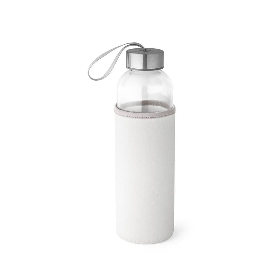RAISE. Sportflaska av glas och rostfritt stål 520 mL Vit