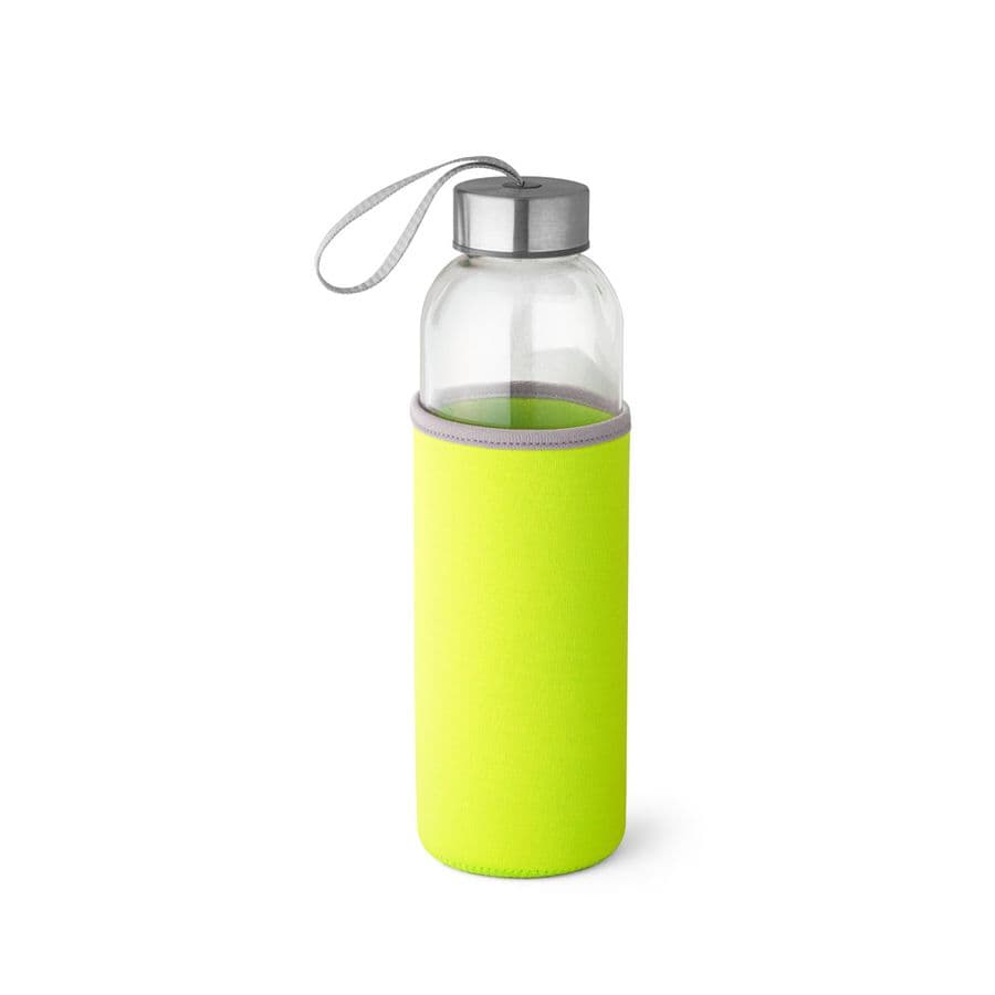 RAISE. Sportflaska av glas och rostfritt stål 520 mL Ljusgrön