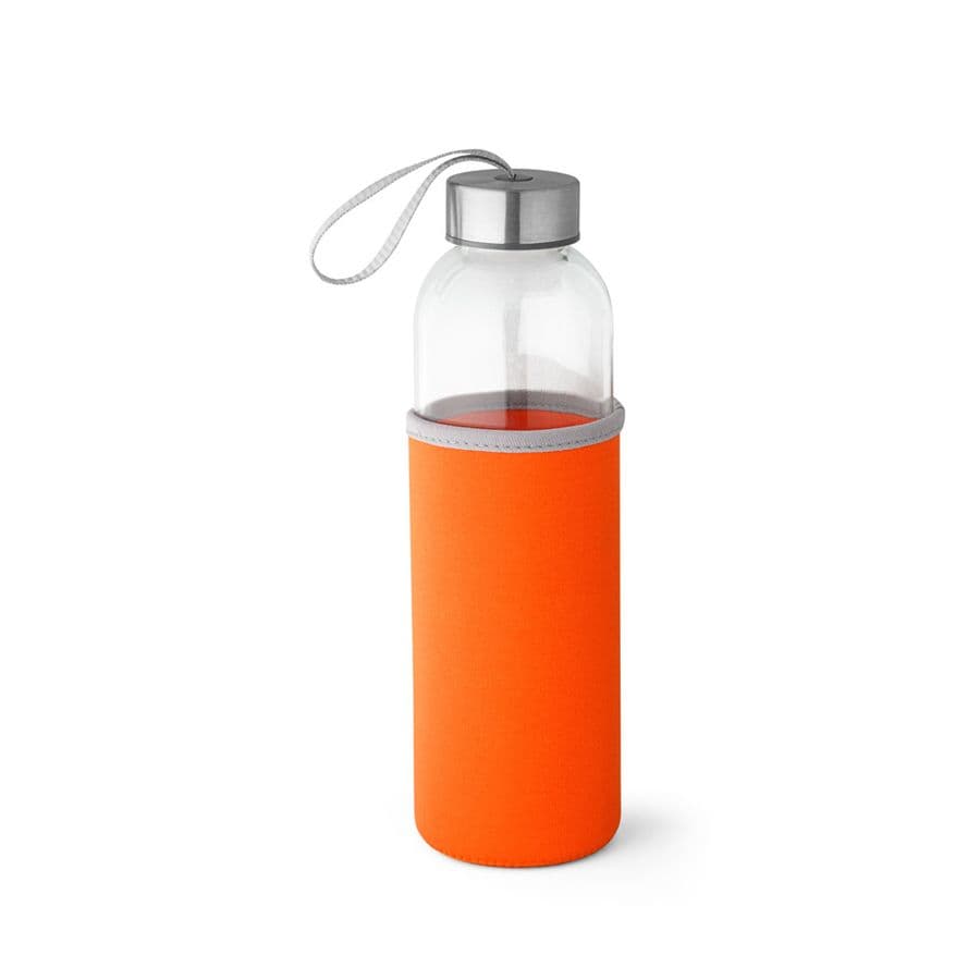 RAISE. Sportflaska av glas och rostfritt stål 520 mL Orange