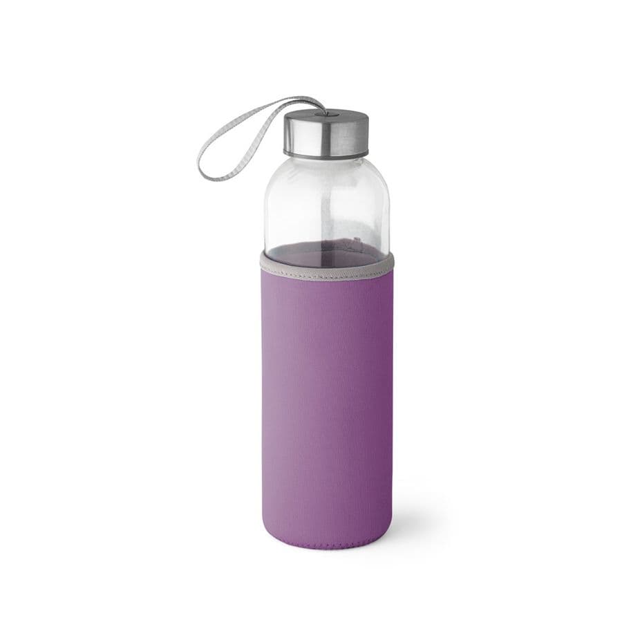RAISE. Sportflaska av glas och rostfritt stål 520 mL Lila
