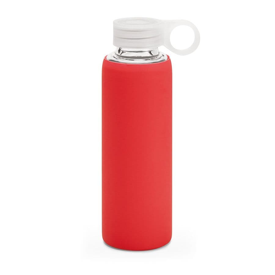 DHABI. Sportflaska av borosilikatglas 380 mL Röd