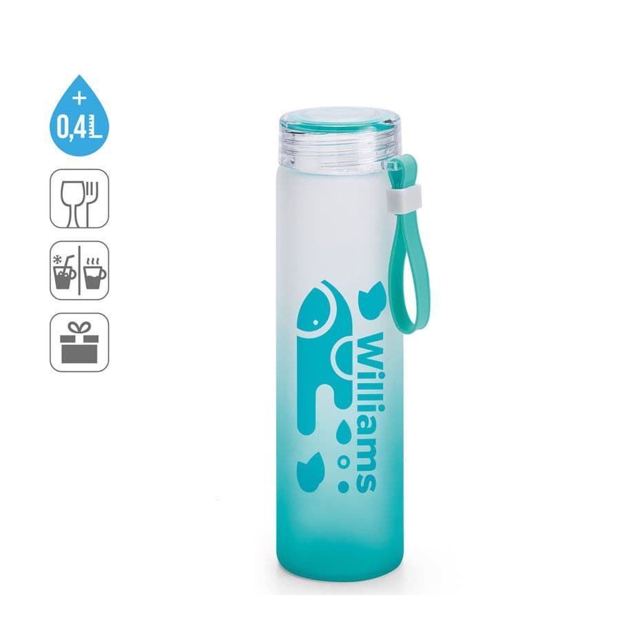 WILLIAMS. Flaska i borosilikatglas och lock AS 470 mL
