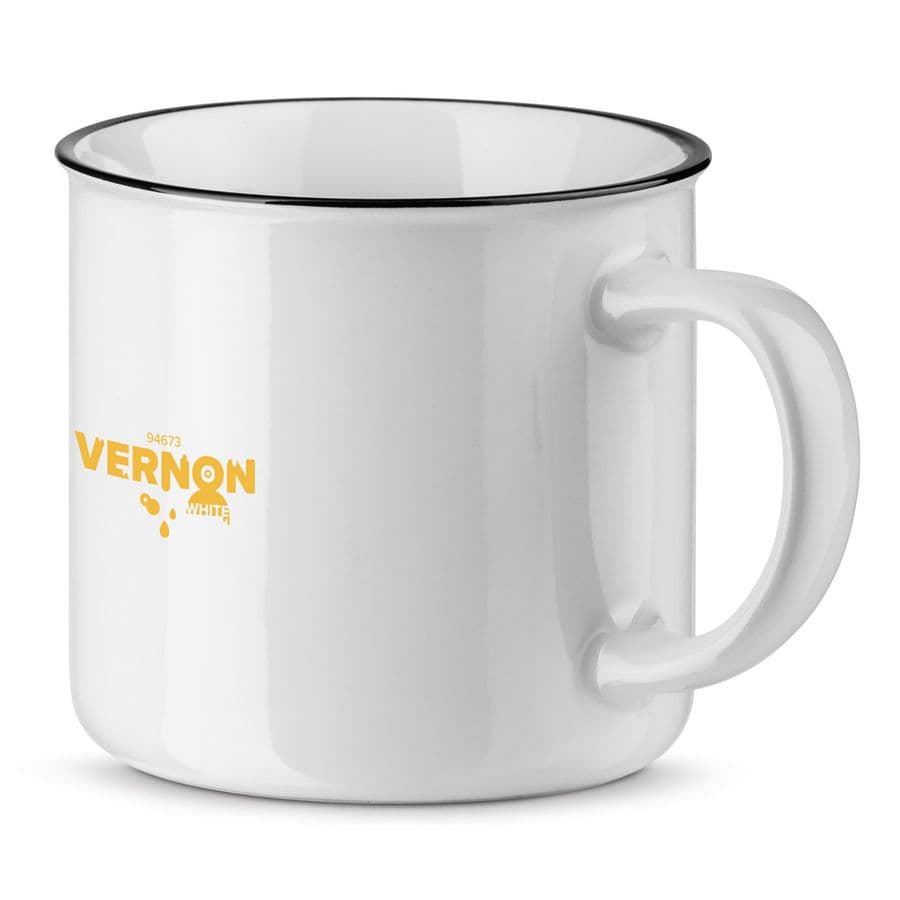 VERNON WHITE. Keramisk mugg 340 mL