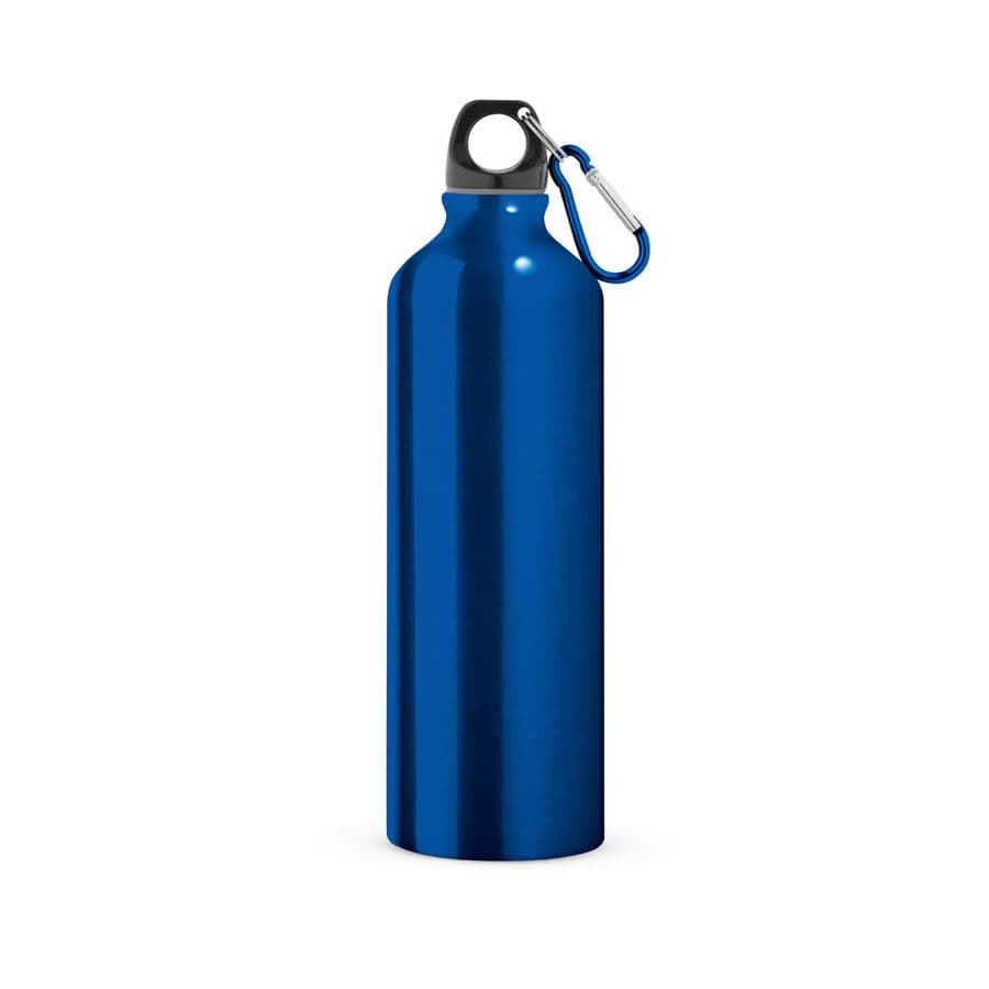 LANDSCAPE L. Sportflaska i aluminium med karbinhake 800 mL Kungsblå