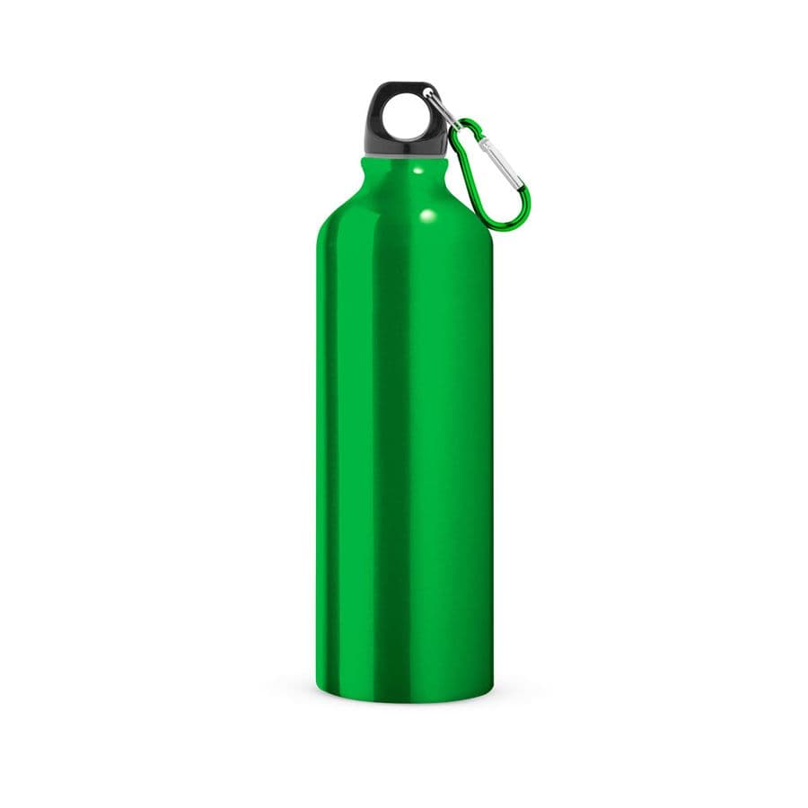 LANDSCAPE L. Sportflaska i aluminium med karbinhake 800 mL Ljusgrön