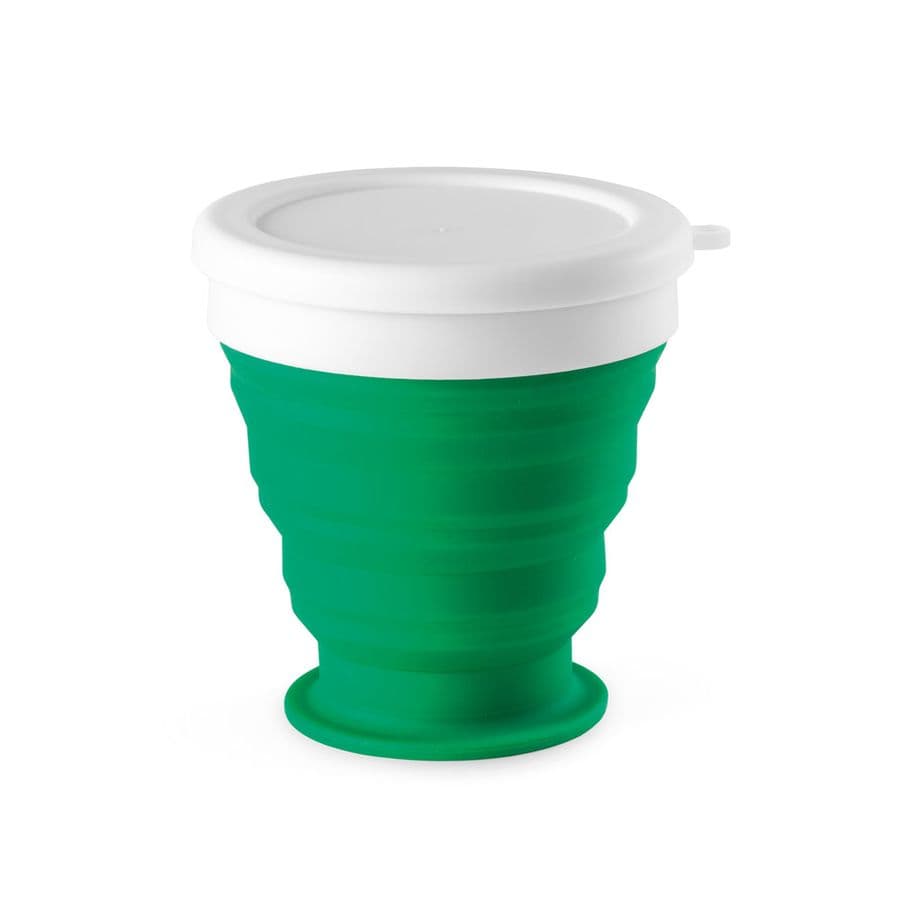 ASTRADA. Silikon och PP hopfällbar mugg 250 mL Grön