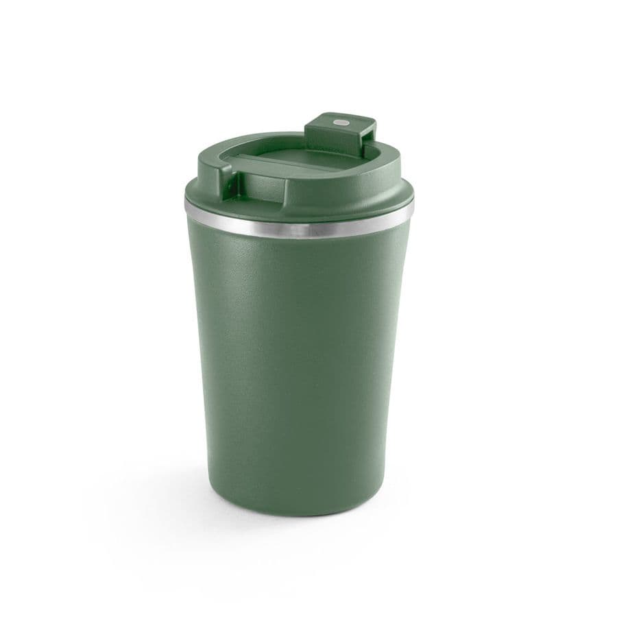 PHELPS. Rostfritt stål och PP mugg 470 mL Militärgrön