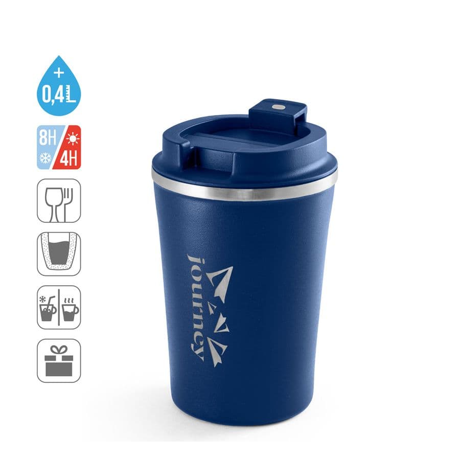 PHELPS. Rostfritt stål och PP mugg 470 mL