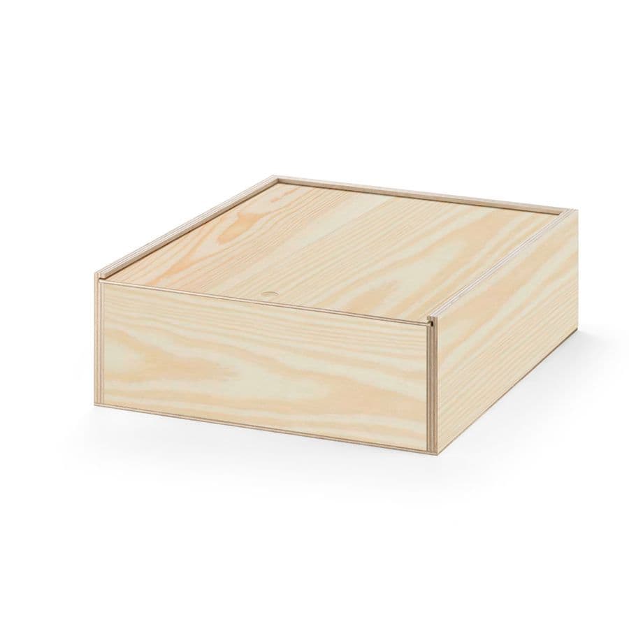 BOXIE WOOD L. Trälåda Mörk naturfärg