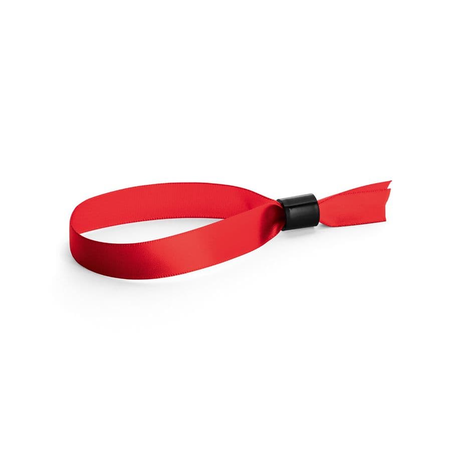 SECCUR. Manipuleringssäkert armband i satin Röd