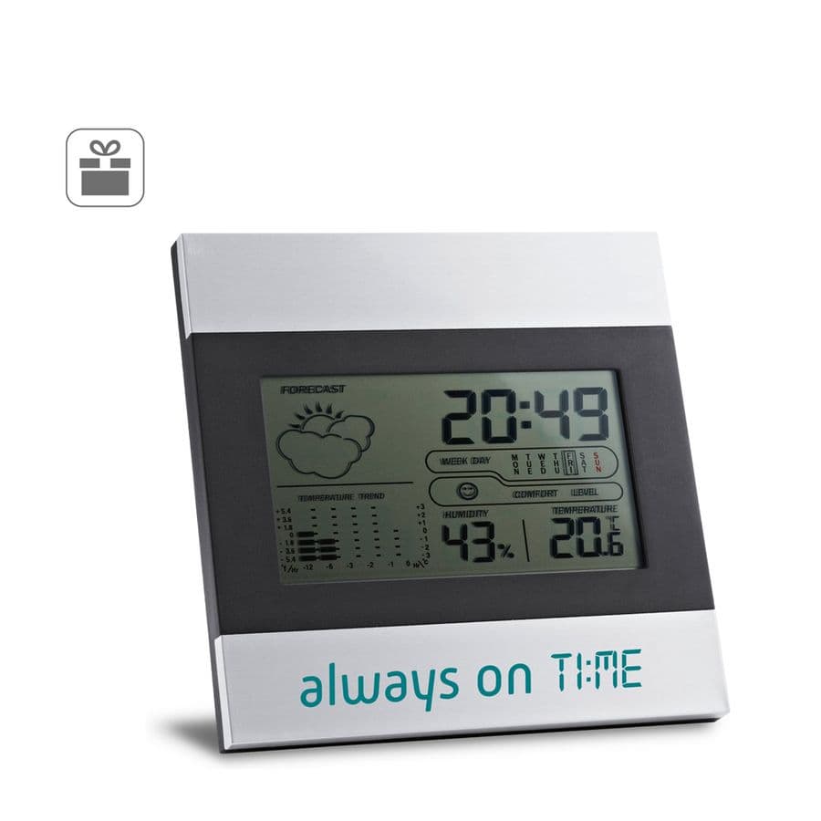 DENE. Skridbords väderstation med aluminium och ABS LCD-skärm