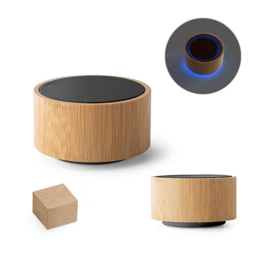 ARBER. Bärbar 3W högtalare med 4h batteritid i bambu och Återvunnen ABS (100% rABS)