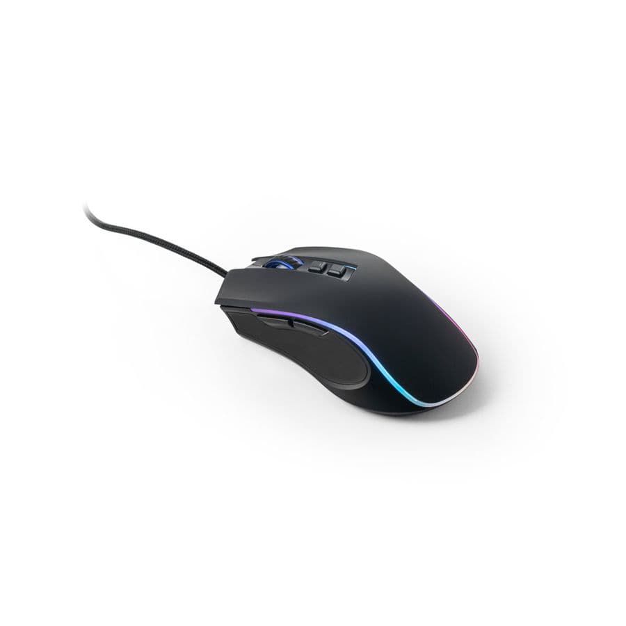 THORNE MOUSE RGB. Gamingmus med 1.5 m kabel och ABS RGB LED-lampor Svart