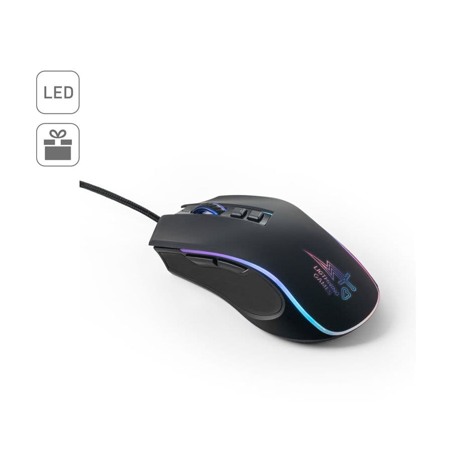THORNE MOUSE RGB. Gamingmus med 1.5 m kabel och ABS RGB LED-lampor