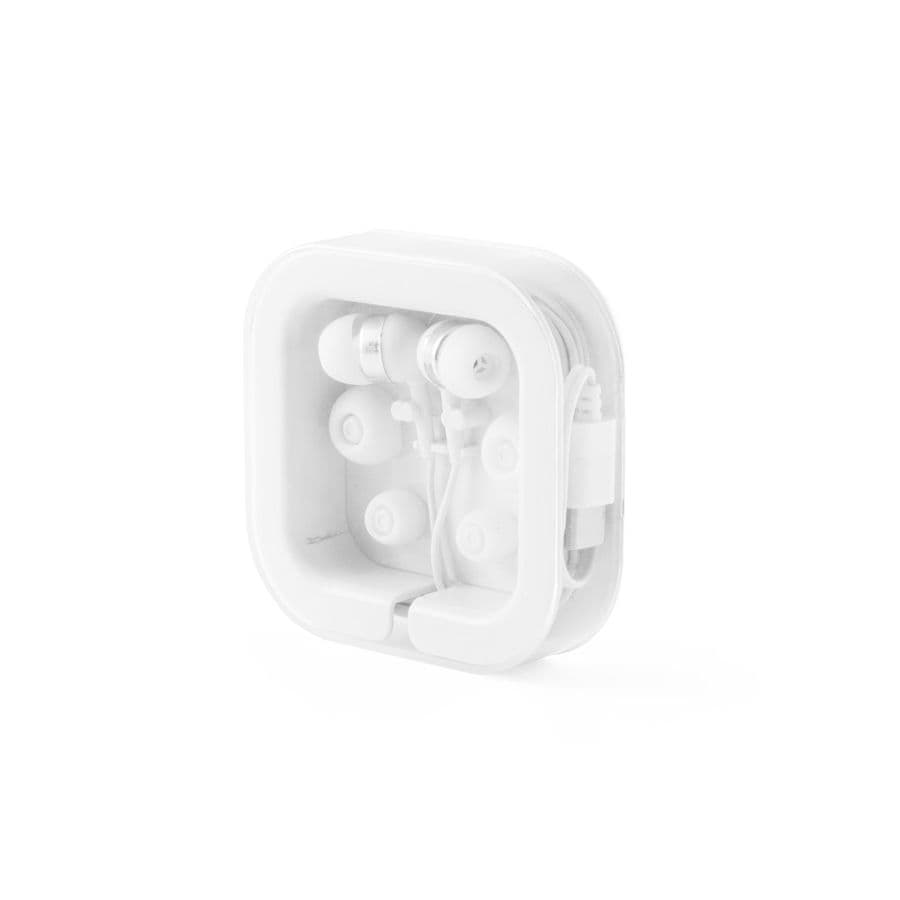 PRESLEY. Hörlurar med 1.2 meter USB-C-kabel och inbyggd ABS-mikrofon Vit