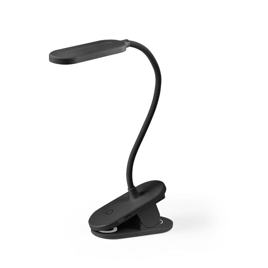 NESBIT II. Bärbar skrivbordslampa med klämma och 30 timmars autonomi vid 65 % rABS