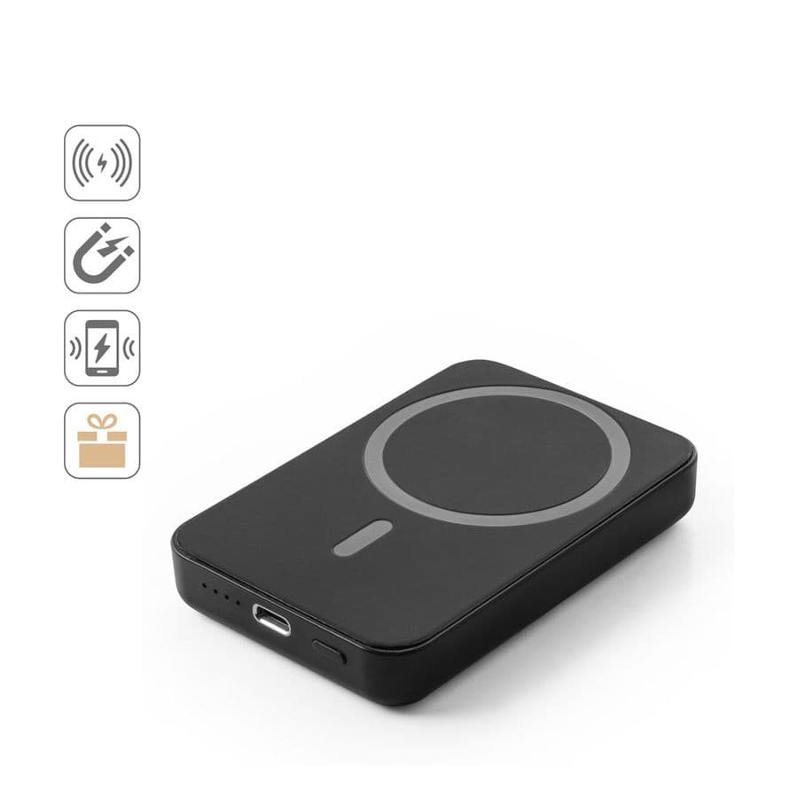 AMPERE 5. 5 000 mAh magnetisk powerbank med 15W supersnabb trådlös laddare i återvunnen ABS (100 % rABS)