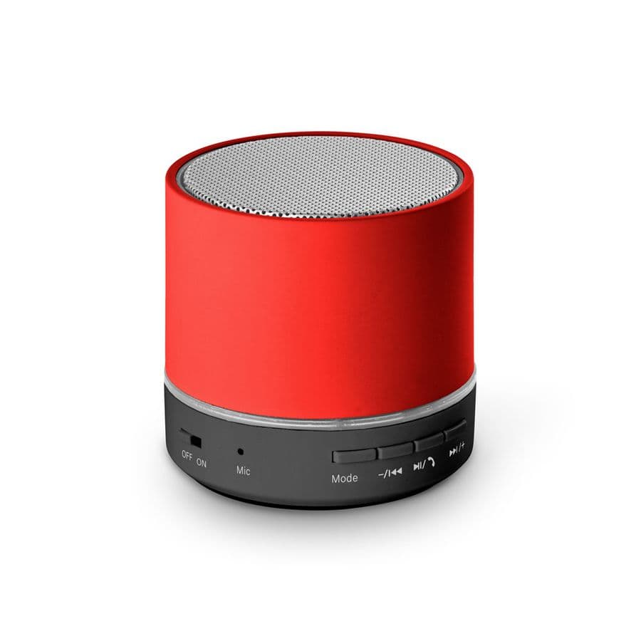 RE-PEREY. 3W bärbar högtalare med 4h30m batteritid på återvunnen ABS (100 % rABS) Röd