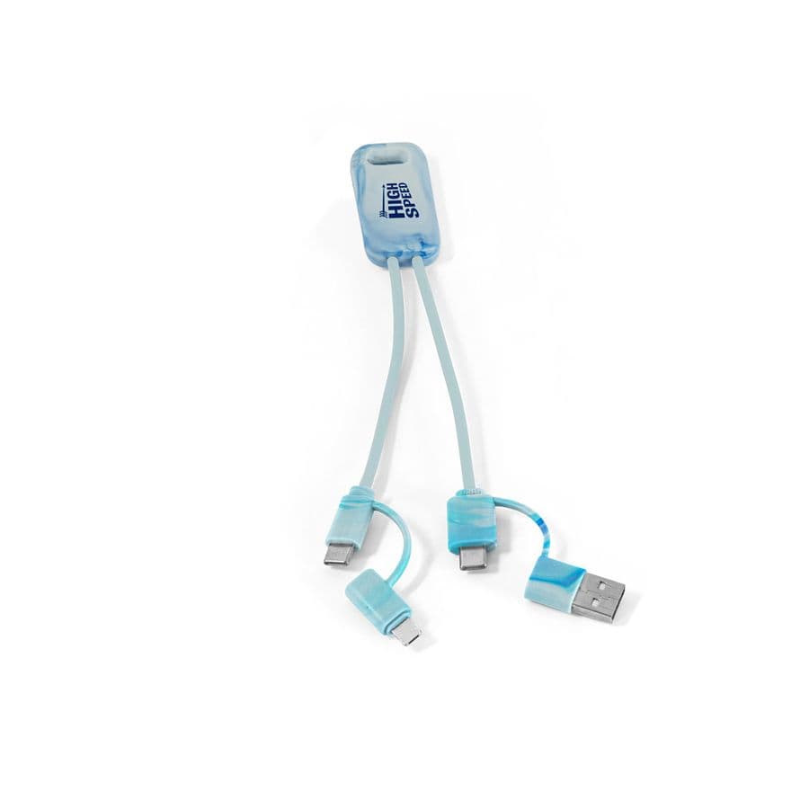 BERNERS. Supersnabb 6-i-1 USB-kabel i återvunnen PET (100 % rPET)