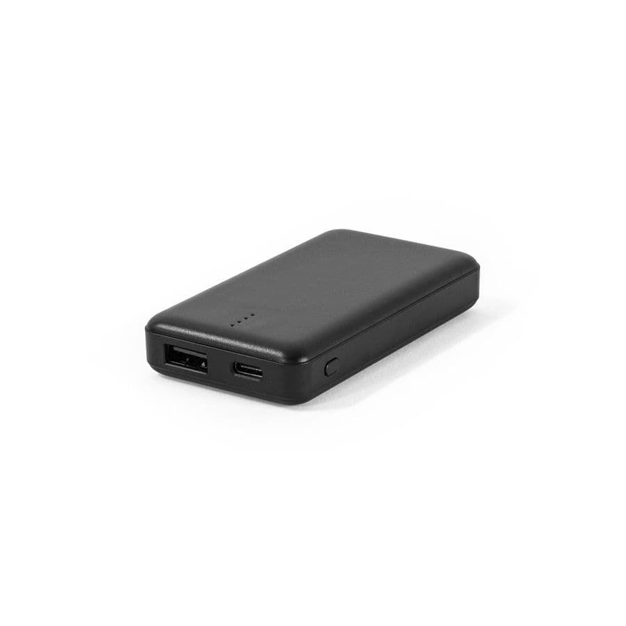 SHERYL. Powerbank 4 000 mAh i återvunnen ABS (100 % rABS) Svart