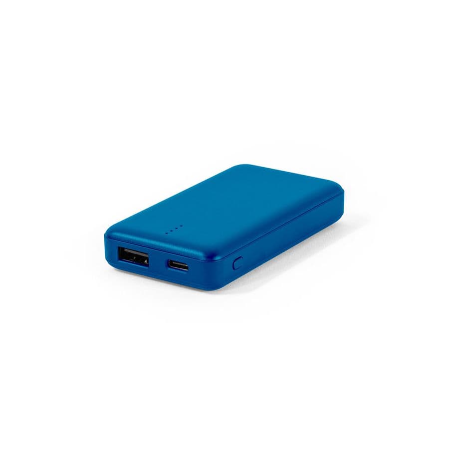 SHERYL. Powerbank 4 000 mAh i återvunnen ABS (100 % rABS) Blå