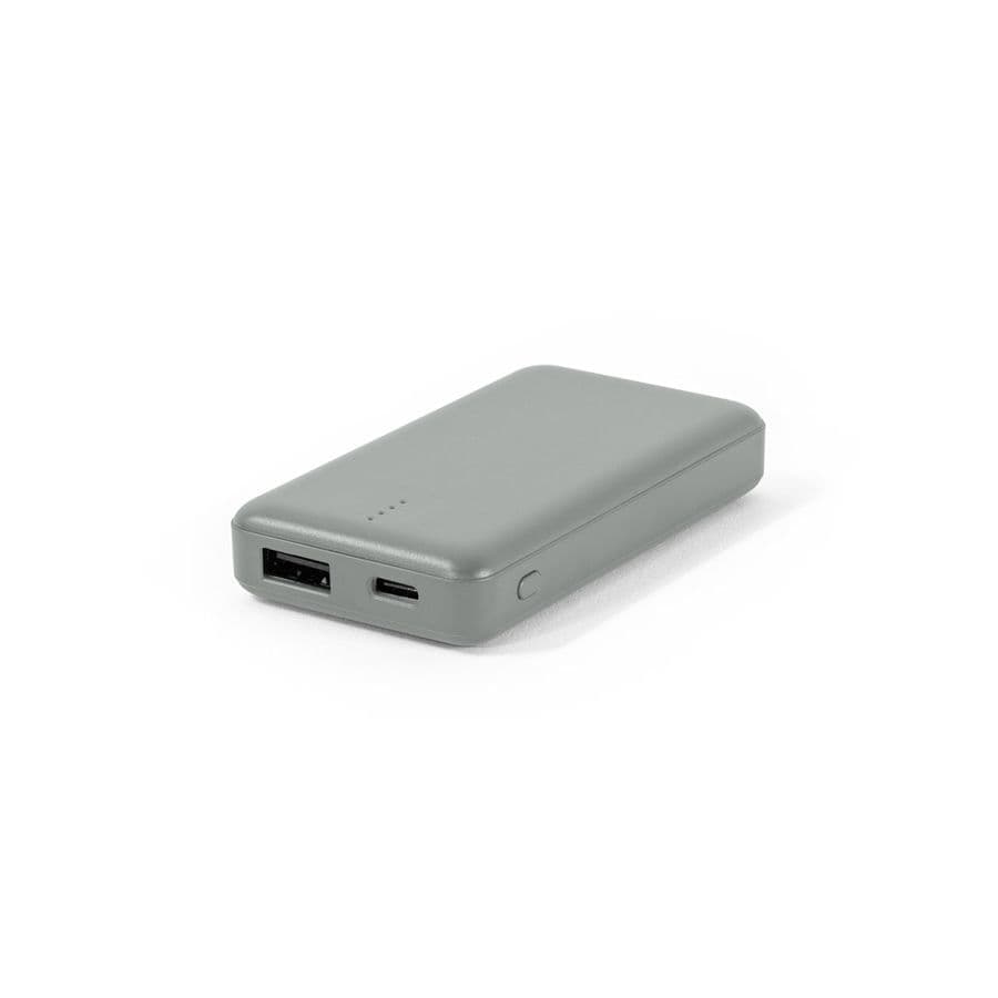 SHERYL. Powerbank 4 000 mAh i återvunnen ABS (100 % rABS) Grå