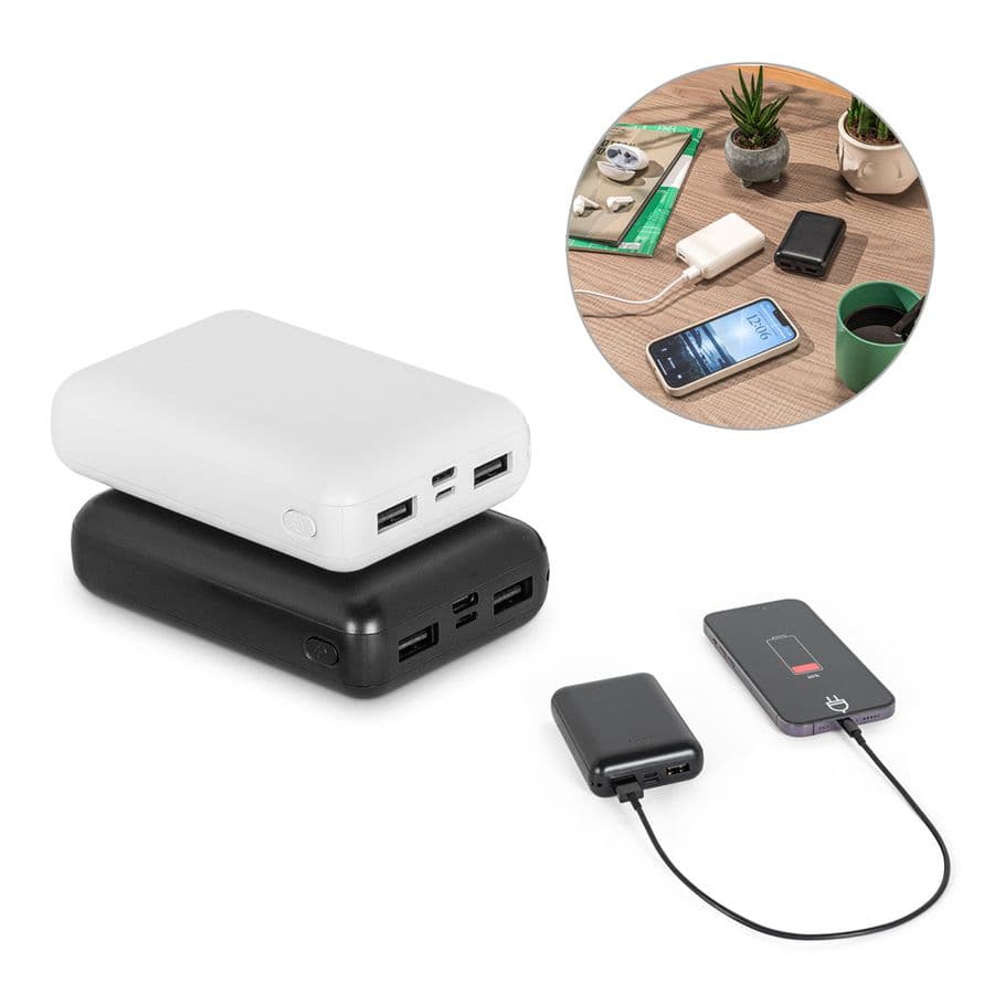 LEAKEY 10. Powerbank 10 000 mAh i återvunnen ABS (100 % rABS)