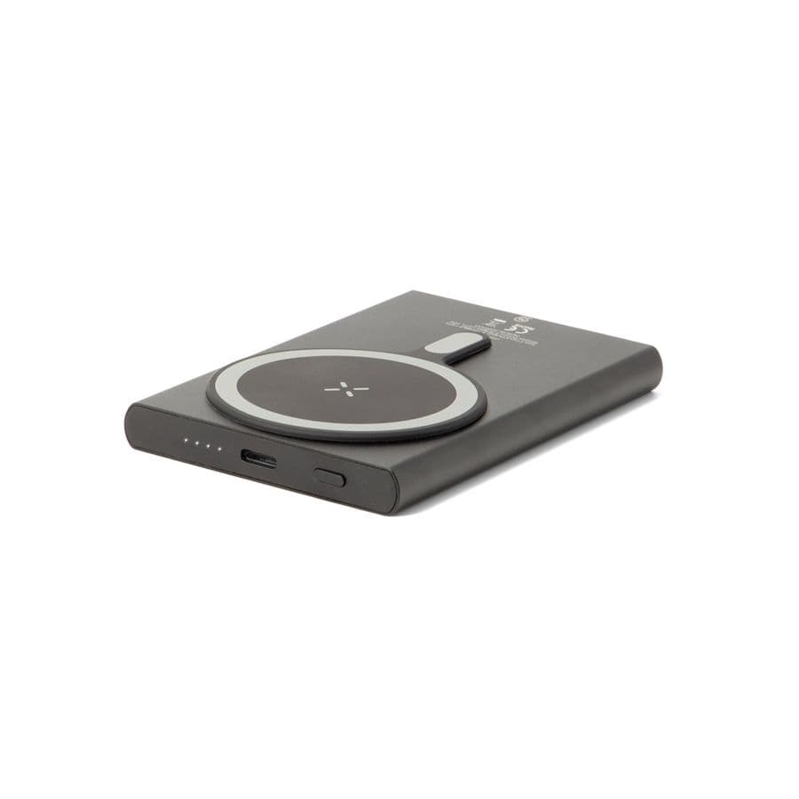 WRIGHT 5. Magnetisk powerbank med supersnabb laddning i återvunnet aluminium och återvunnet ABS 5'000 mAh
