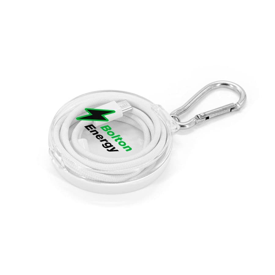 JEMISON. USB-C till USB-C-kabel med flätad sladd (60 W), tillverkad av ABS, rostfritt stål, aluminium och polyester