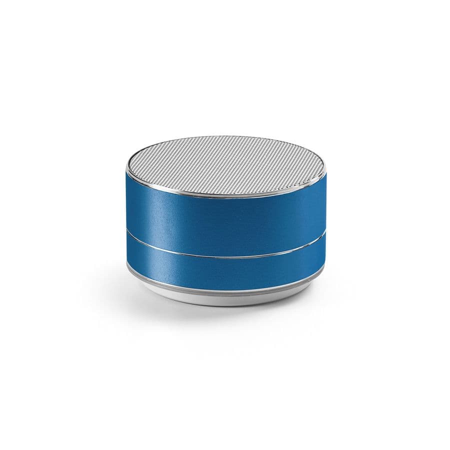 FLOREY. Bärbar 3W högtalare med 4h batteritid i återvunnet aluminium (100 % rAL) och återvunnen ABS (100 % rABS) Blå