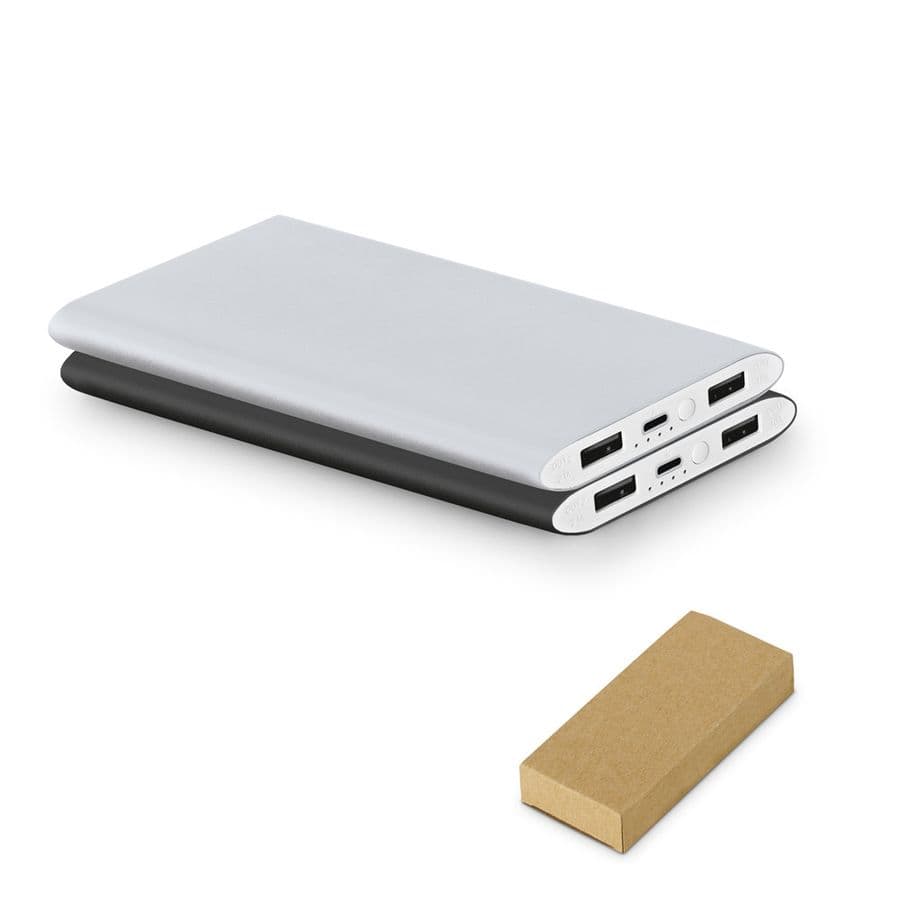 NOBEL. Powerbank 7 200 mAh i återvunnen aluminium (100 % rAL)