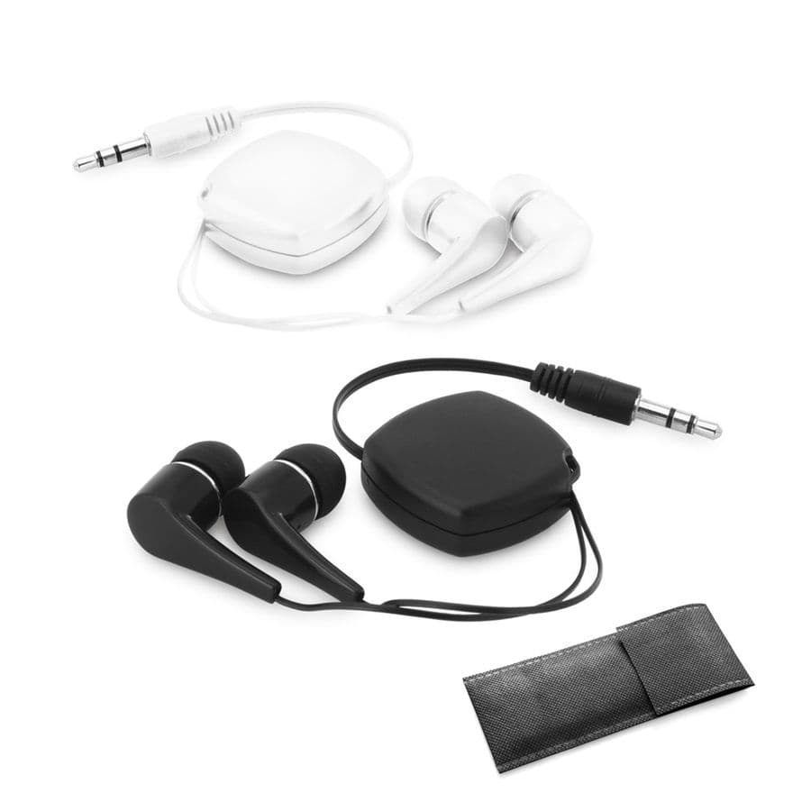 PINEL. Infällbara hörlurar med 0.75 m ABS-kabel