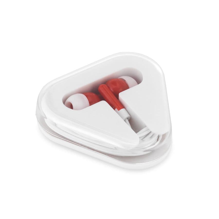 FARADAY. Hörlurar med 1.25 m ABS-kabel Röd