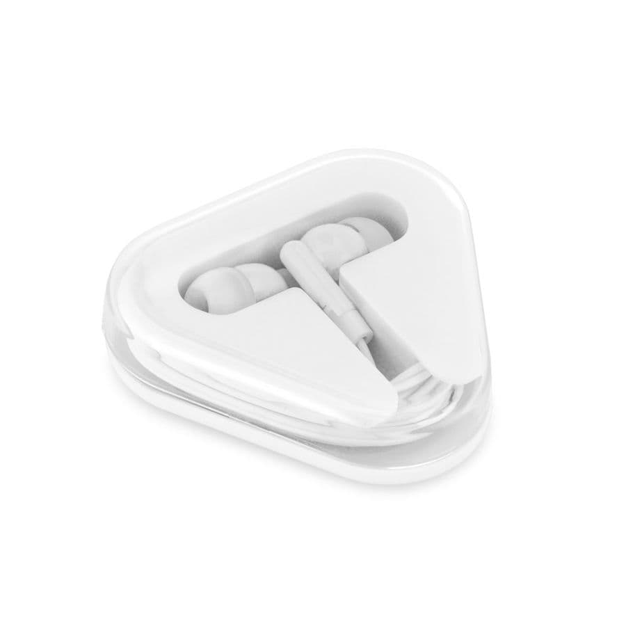 FARADAY. Hörlurar med 1.25 m ABS-kabel Vit