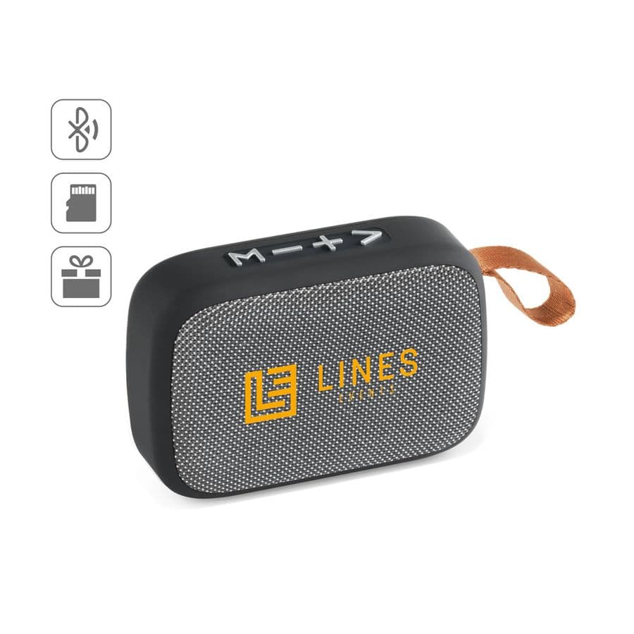 GANTE. Bärbar 3W högtalare med 2h batteritid i polyester och ABS