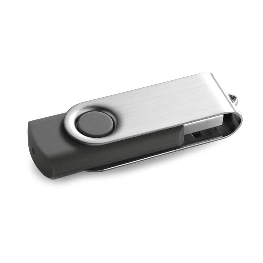 CLAUDIUS 8GB. 8 GB USB-minne med metallklämma Grå