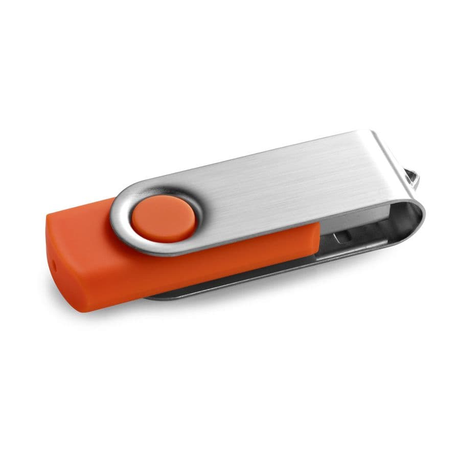 CLAUDIUS 8GB. 8 GB USB-minne med metallklämma Orange